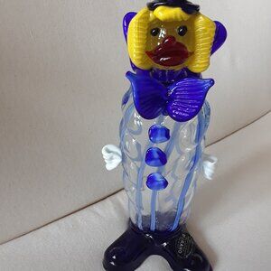 Murano Italy Hand Blown Glass Clown